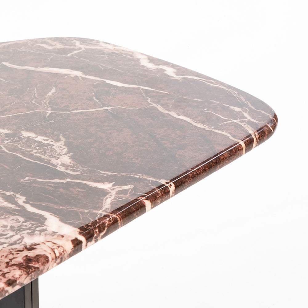 Marble Isla Accent Table with Metal Base