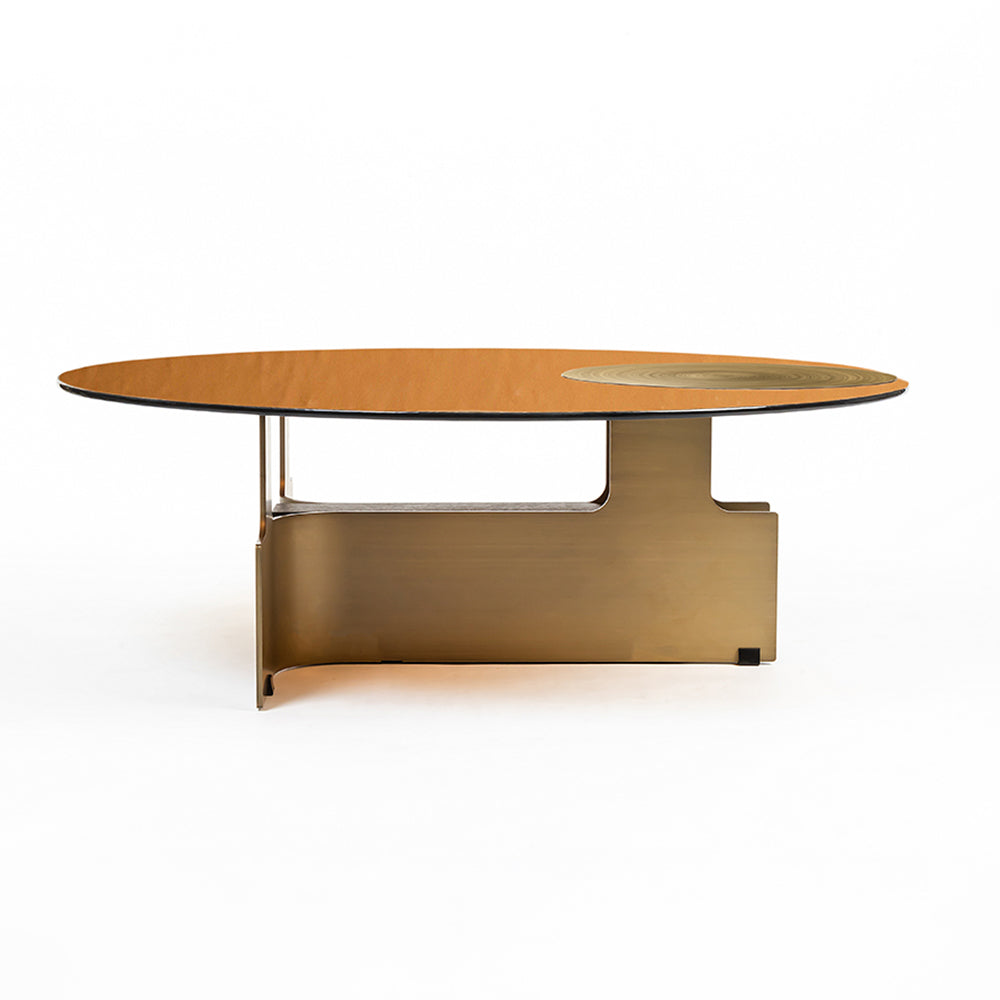 Bonita Glass Coffee Table with Metal Base - Large