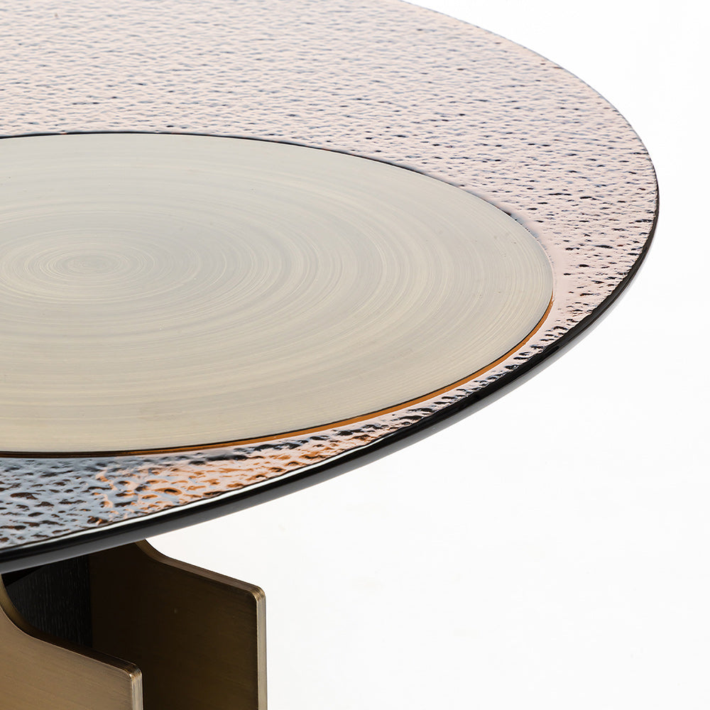 Glass Bonita Coffee Table with Steel Base