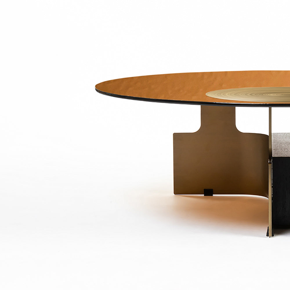Bonita Glass Coffee Table with Metal Base Set of 2