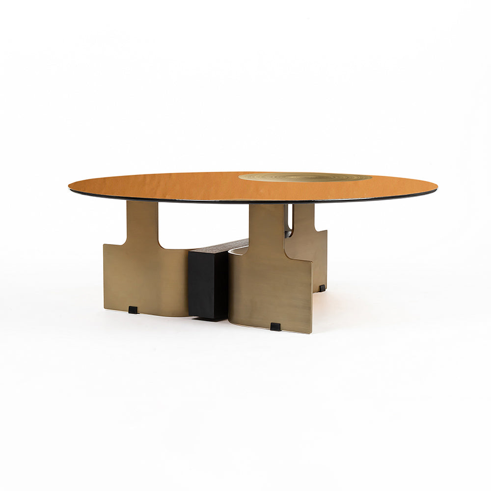 Bonita Glass Coffee Table with Metal Base - Large