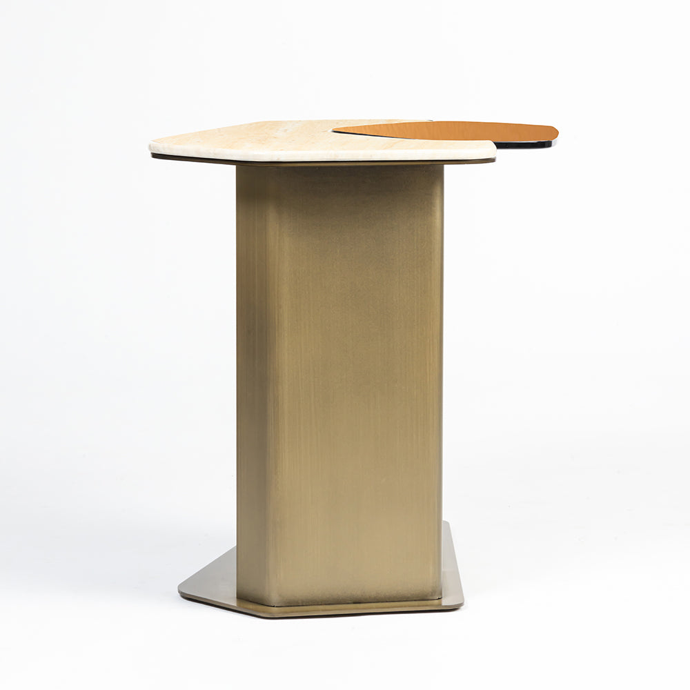 Bonita Glass Coffee Table with Metal Base - Small