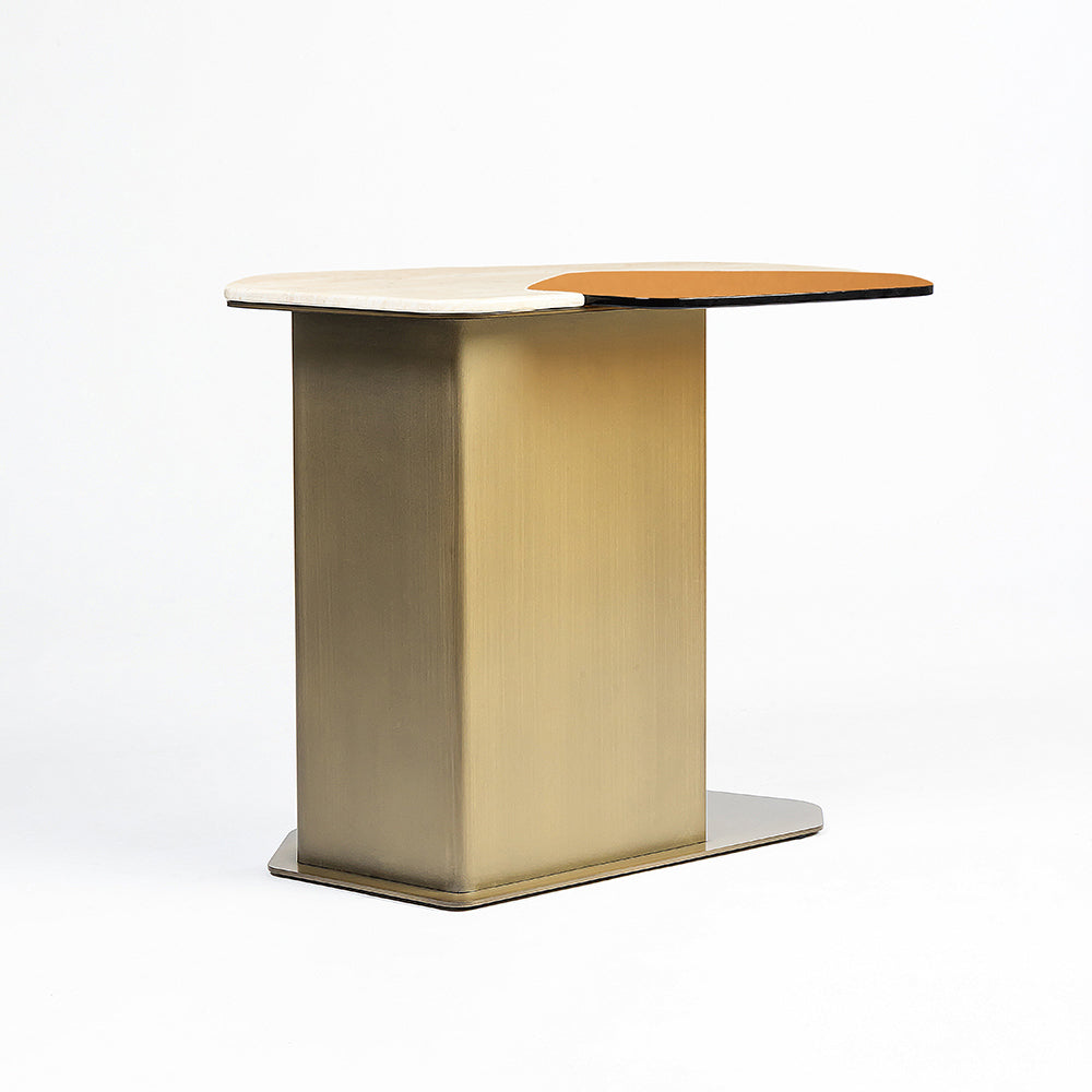 Bonita Glass Coffee Table with Metal Base - Small