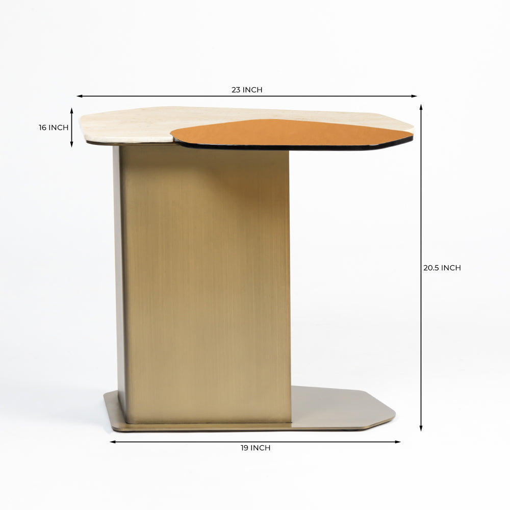 Bonita Glass Coffee Table with Metal Base - Small
