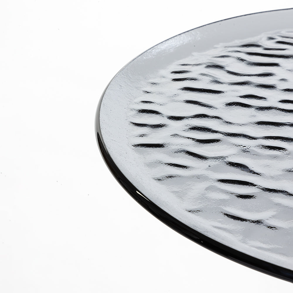 Glass Cure Accent Table with Marble Base