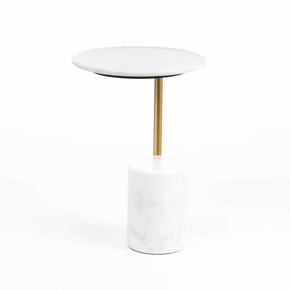 Marble Tracy Accent Table with Stainless Steel
