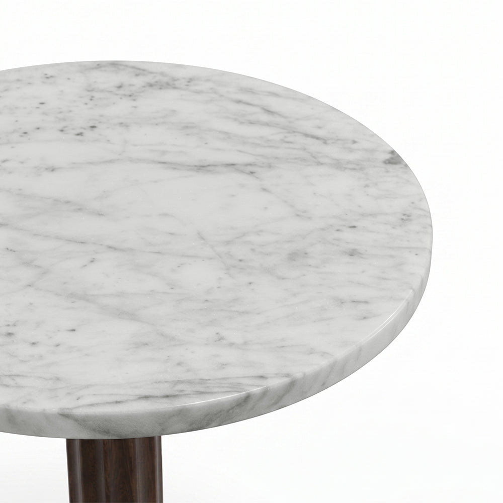 Marble Euro Side Table with Metal
