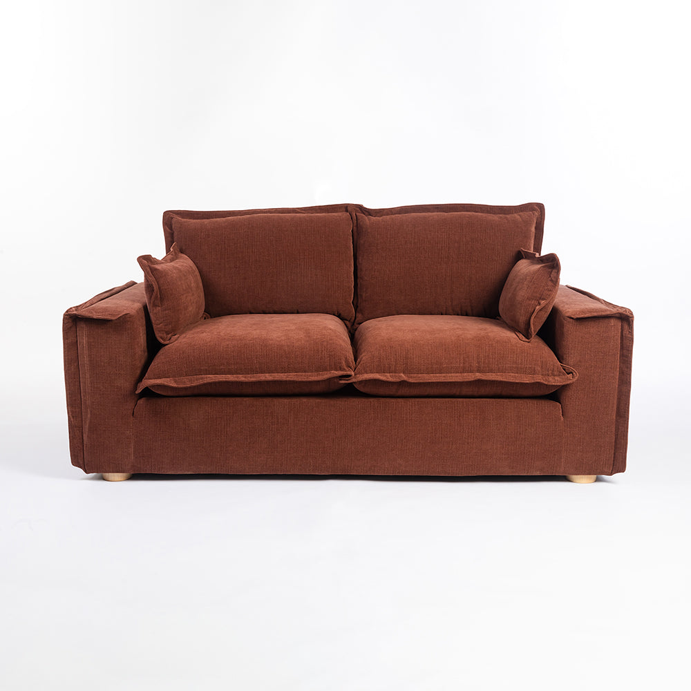 Chenille Fergie 2-Seater Sofa - Berry