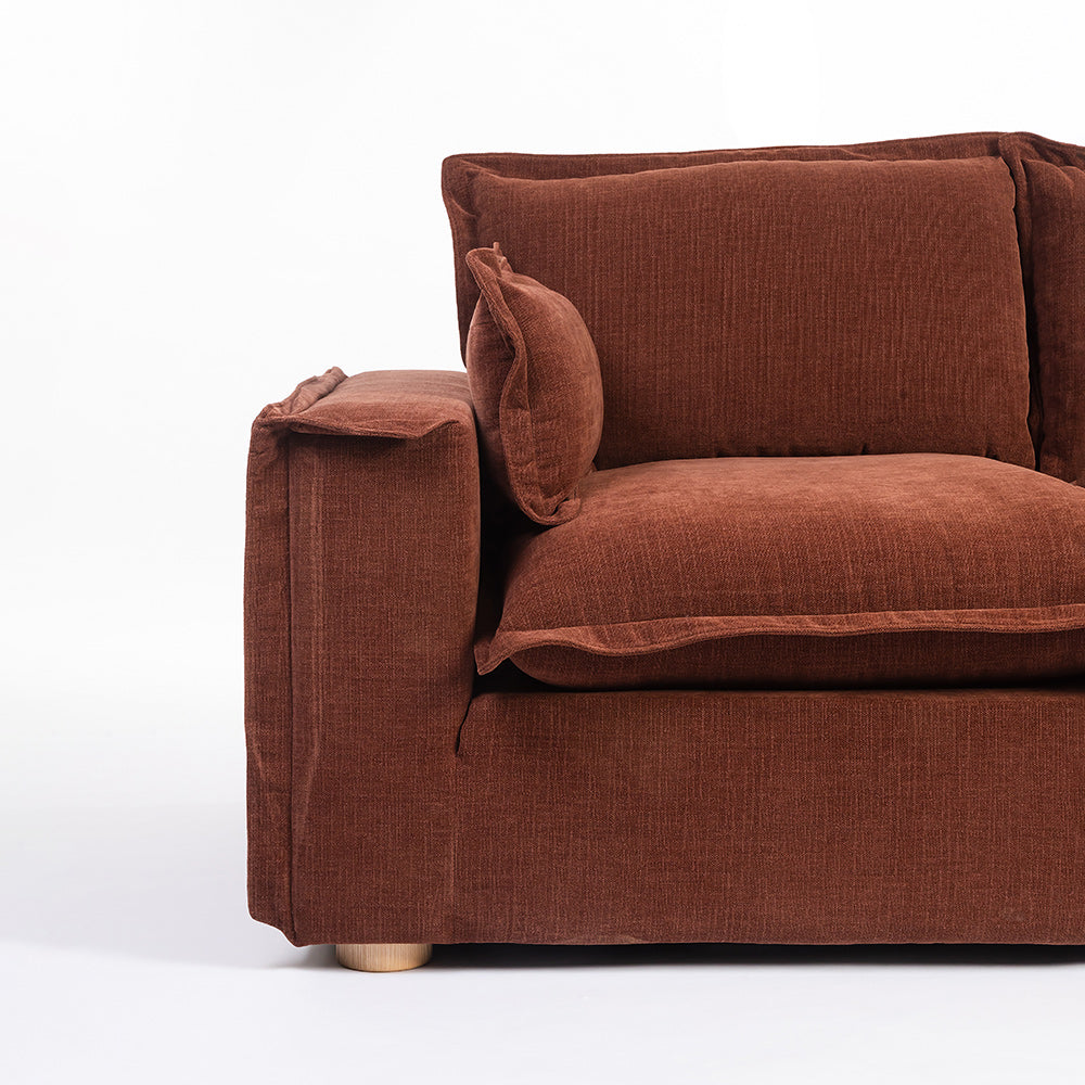 Chenille Fergie 2-Seater Sofa - Berry