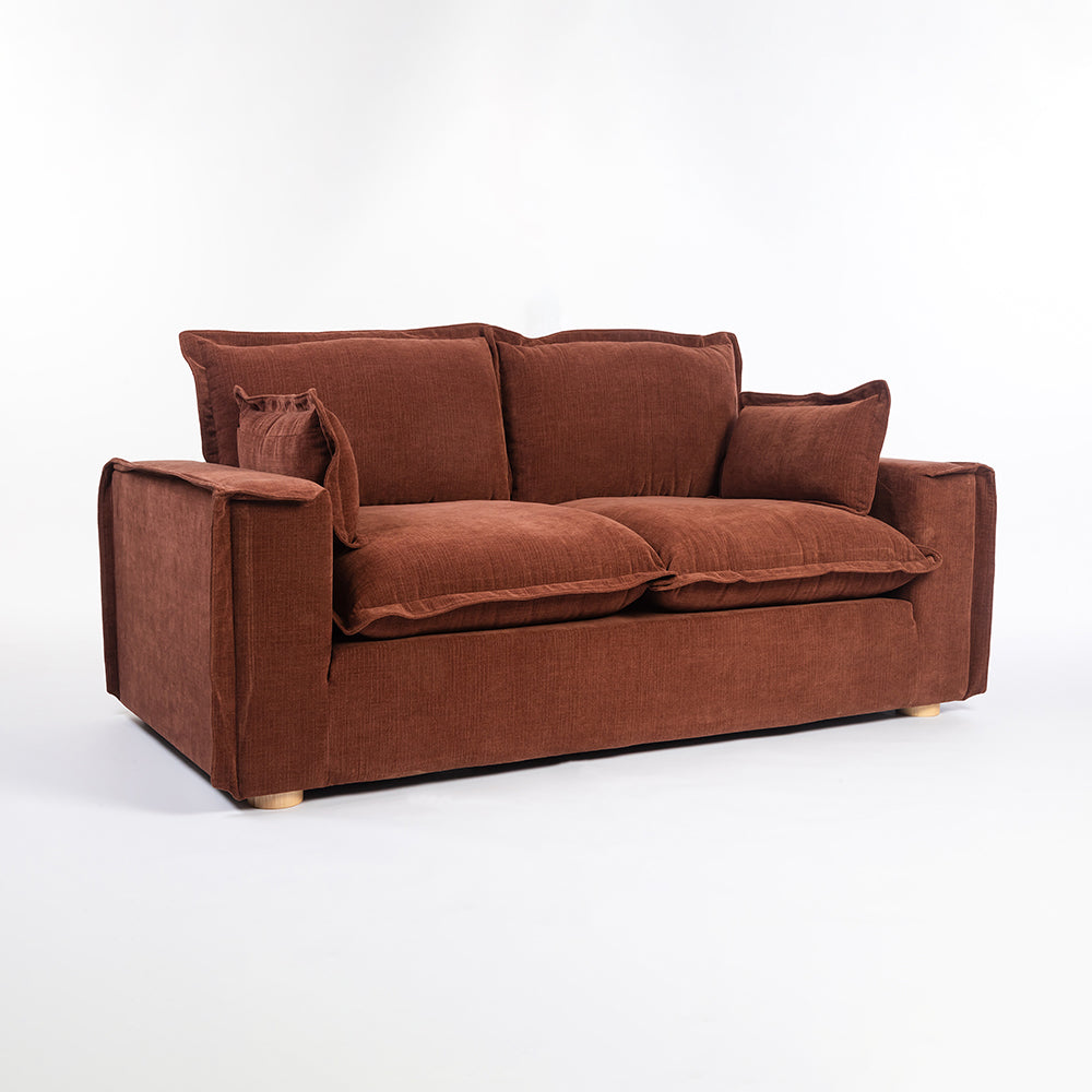 Chenille Fergie 2-Seater Sofa - Berry
