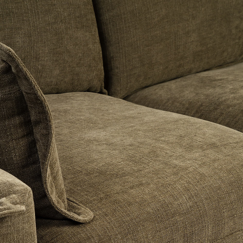 Chenille Fergie 2-Seater Sofa - Dark Moss