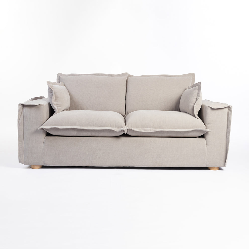 Chenille Fergie 2-Seater Sofa - Stone