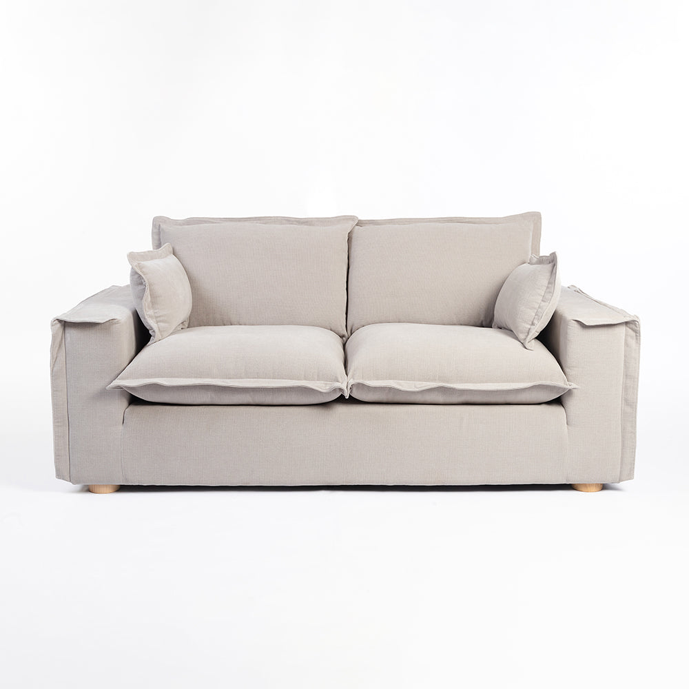Chenille Fergie 2-Seater Sofa - Stone