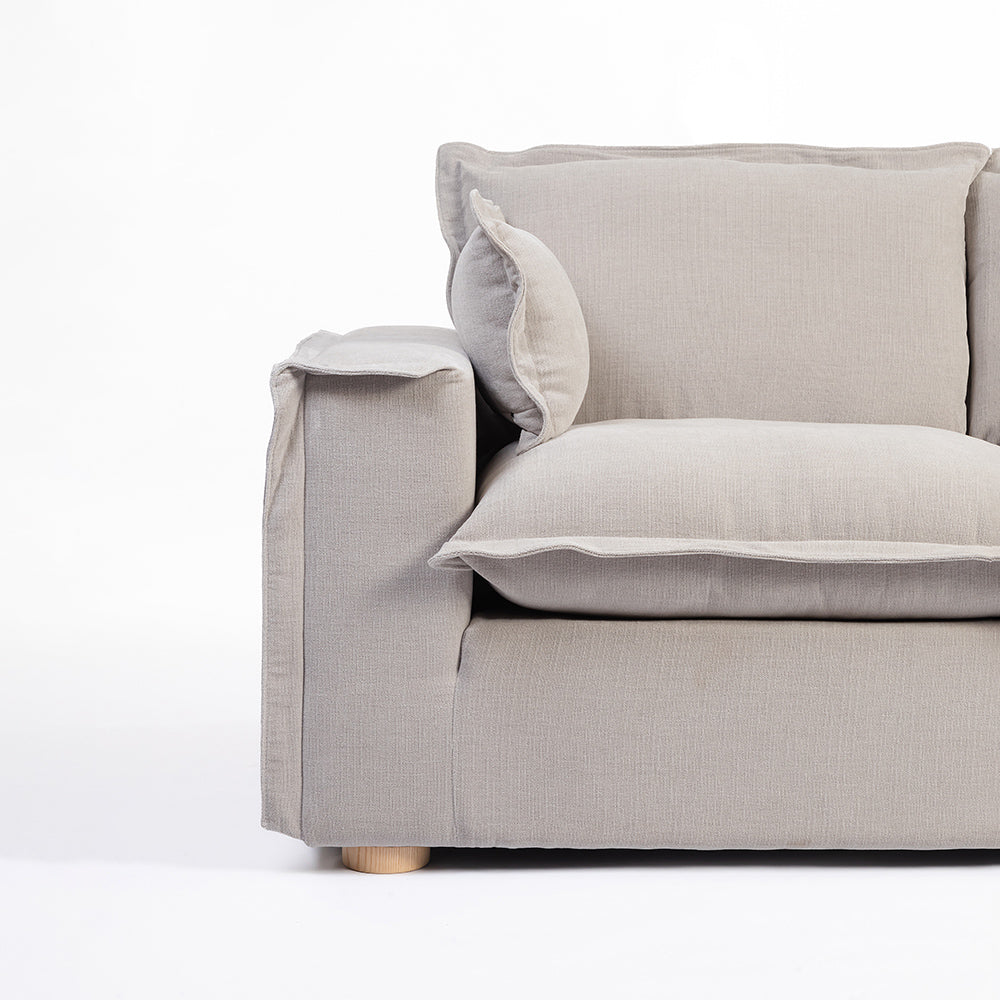Chenille Fergie 2-Seater Sofa - Stone