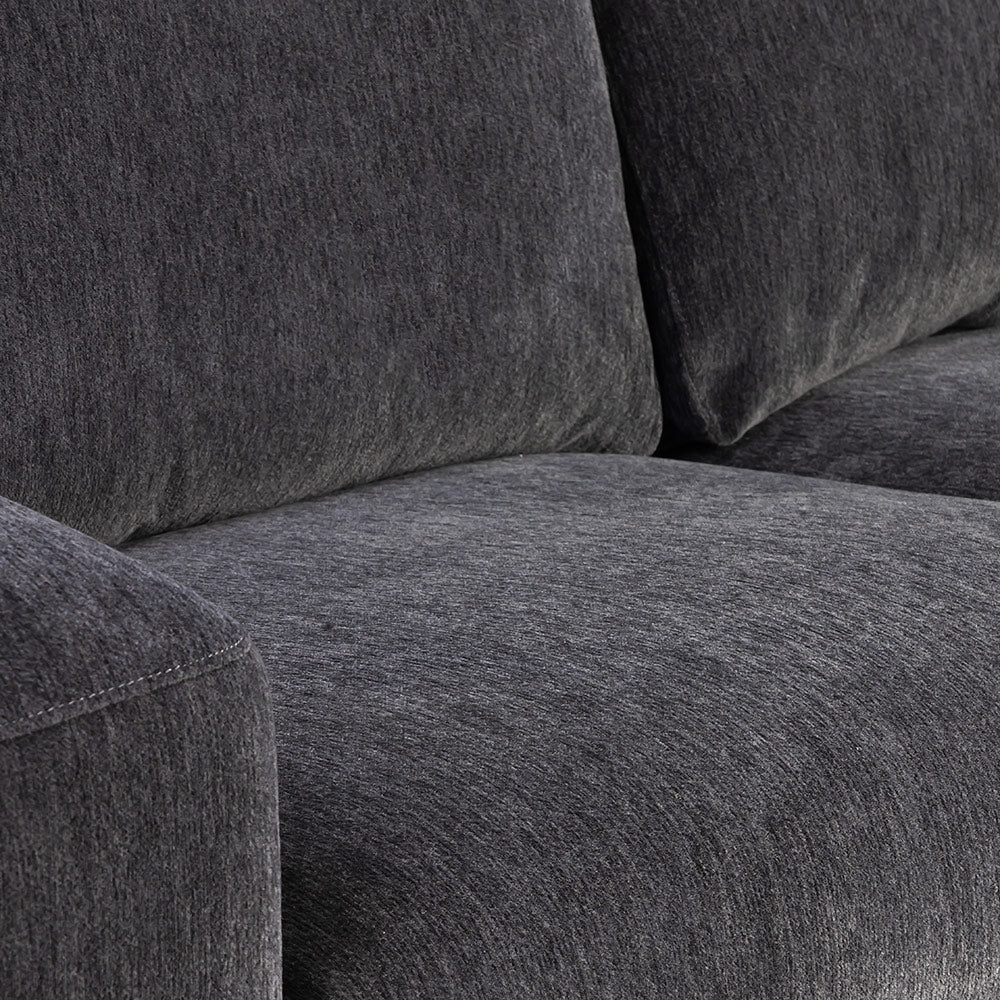 Velvet Kiko 2-Seater Sofa - Charcoal