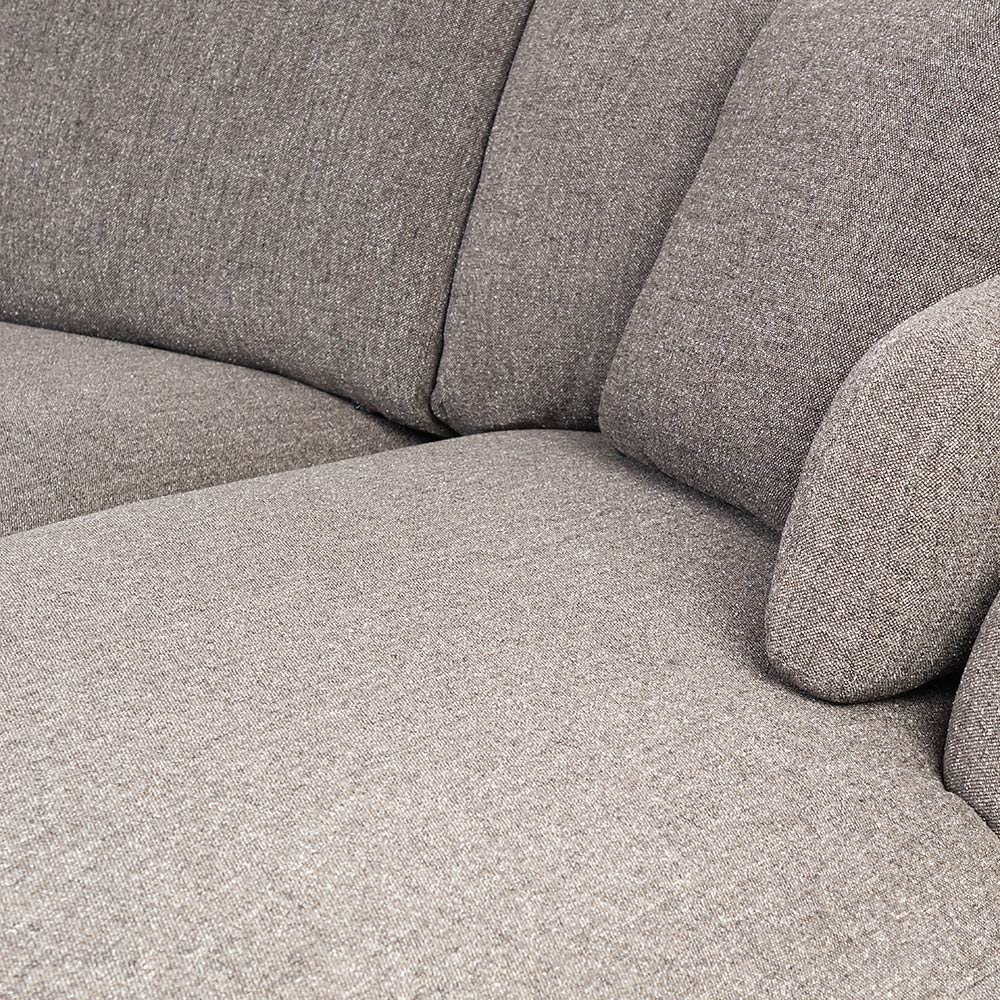Chenille Cantil 6-Seater Sofa - Ash