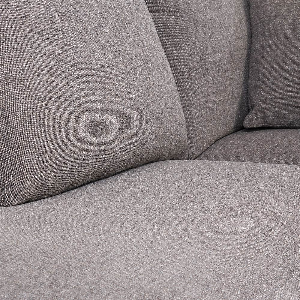 Chenille Cantil 6-Seater Sofa - Ash