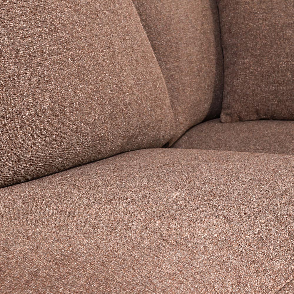 Chenille Cantil 6-Seater Sofa - Berry