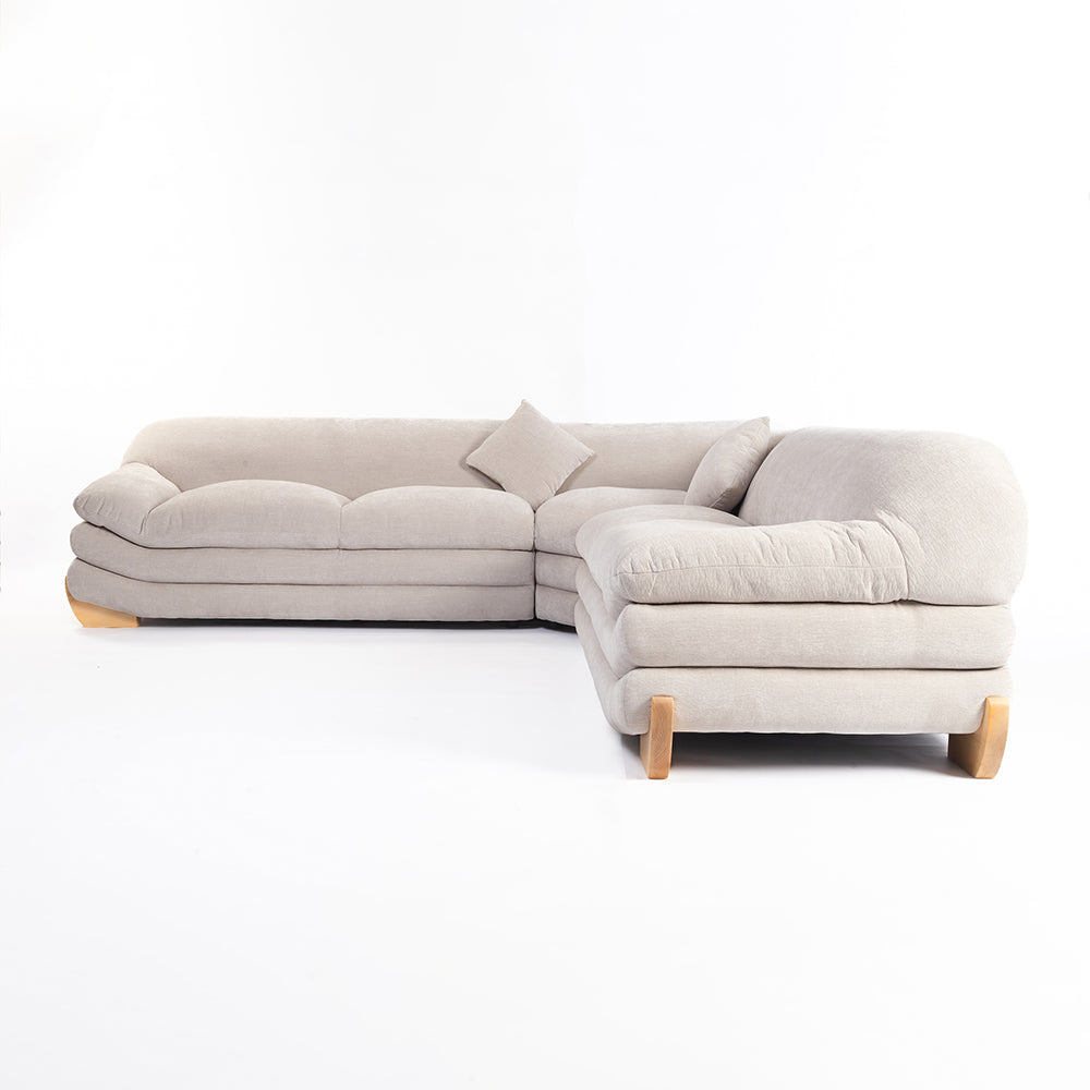 Velvet Gianco 5-Seater Sofa - Sand