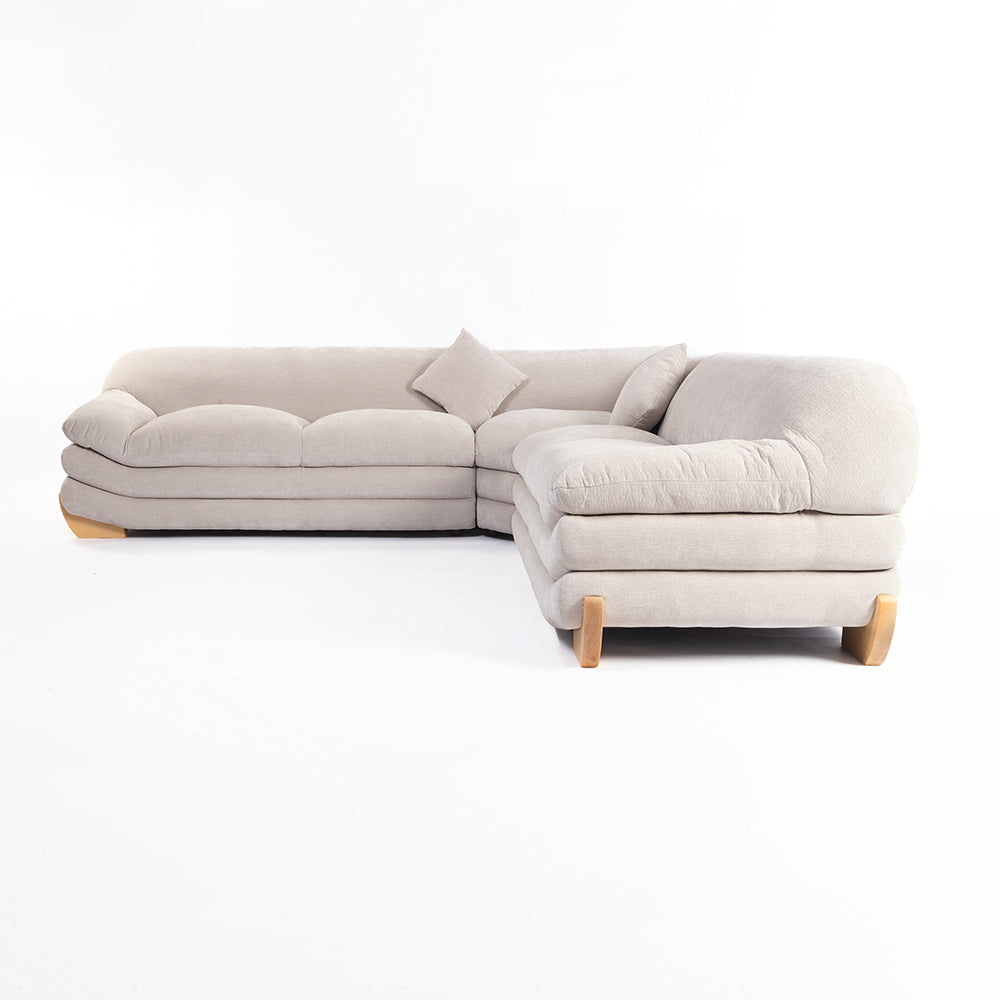 Velvet Gianco 5-Seater Sofa - Sand