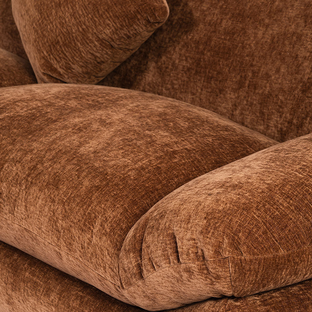 Velvet Gianco 5-Seater Sofa - Tan