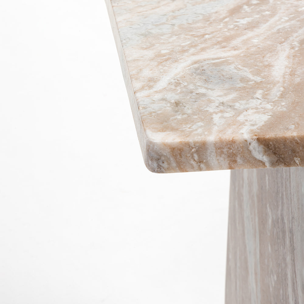 Sawar Marble Honey Accent Table