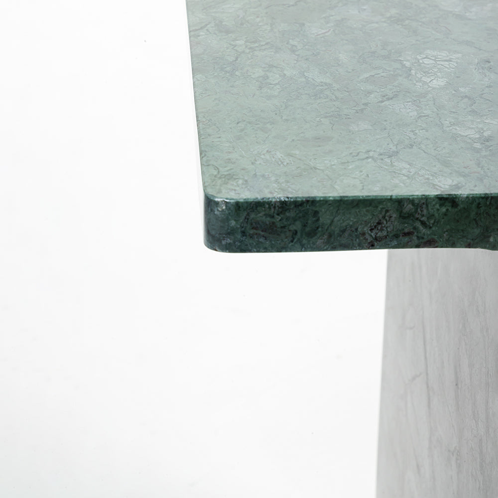 Green Marble Naarly Accent Table