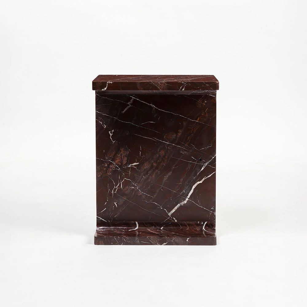 Honey Accent Table - Red Jasper Marble