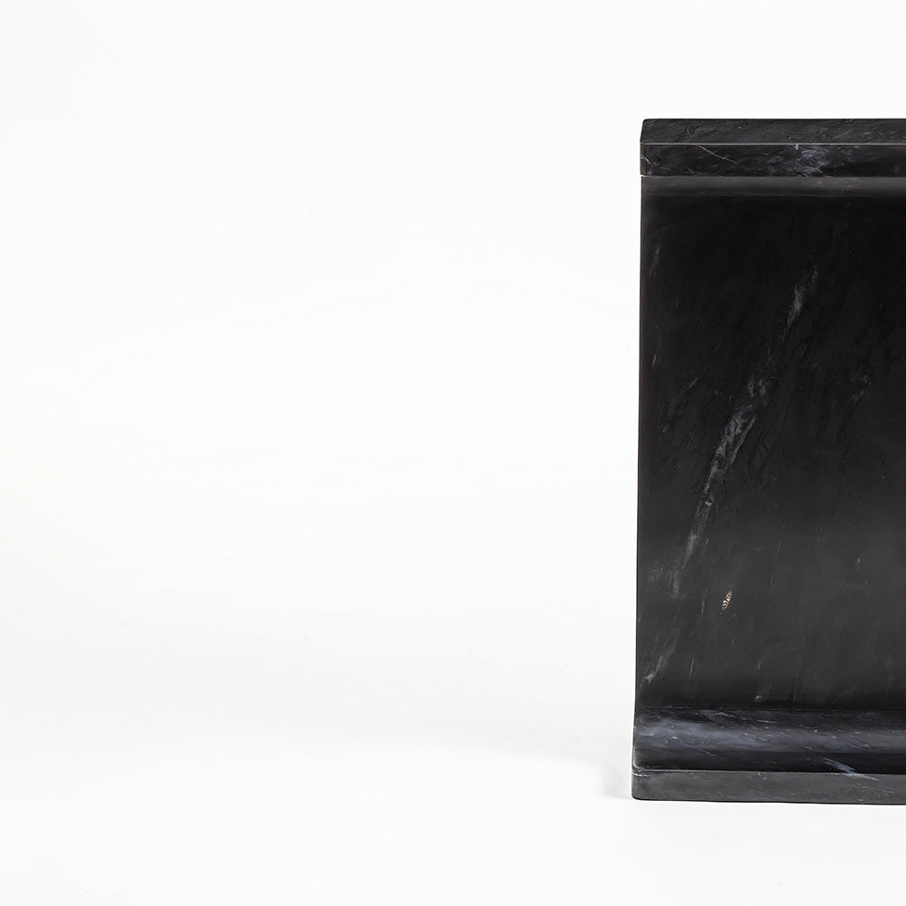 Honey Accent Table - Black Malaachi Marble