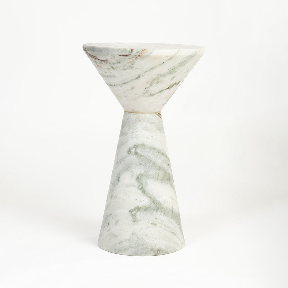Obelisk Accent Table - Green Marble