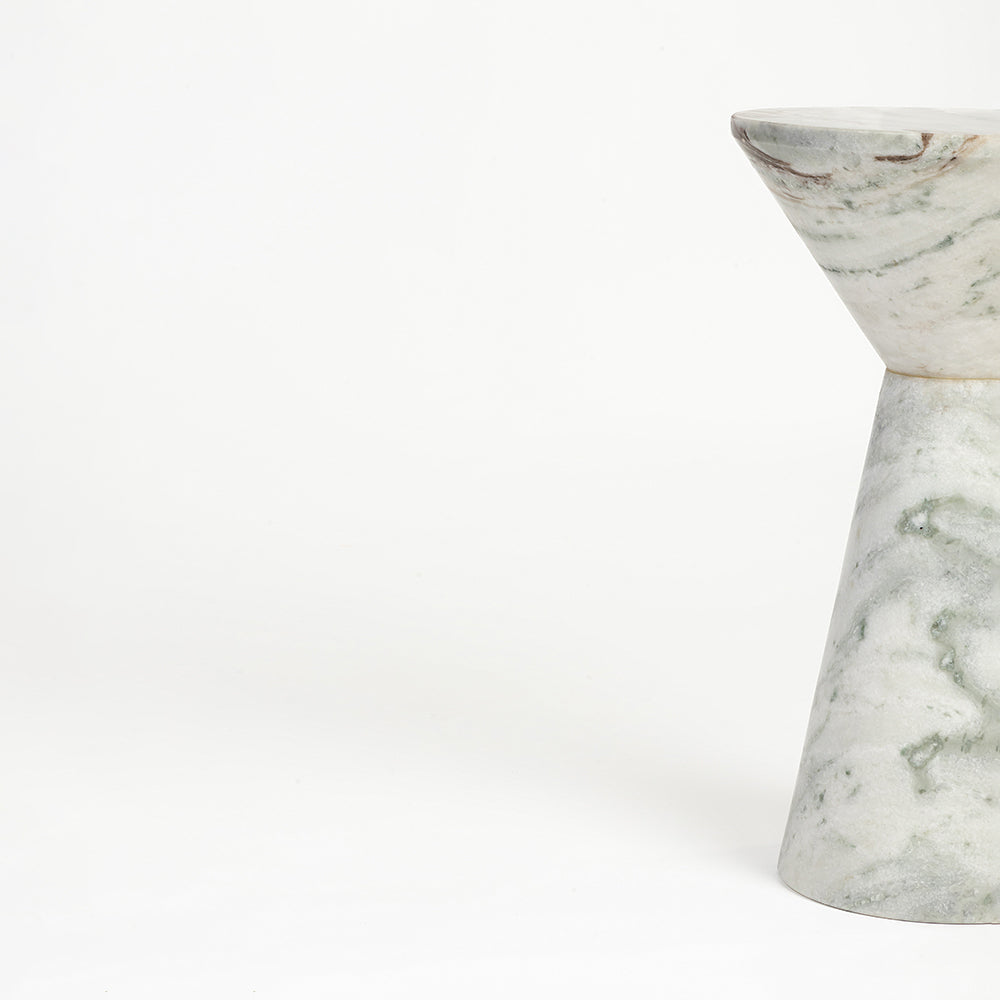 Obelisk Accent Table - Green Marble