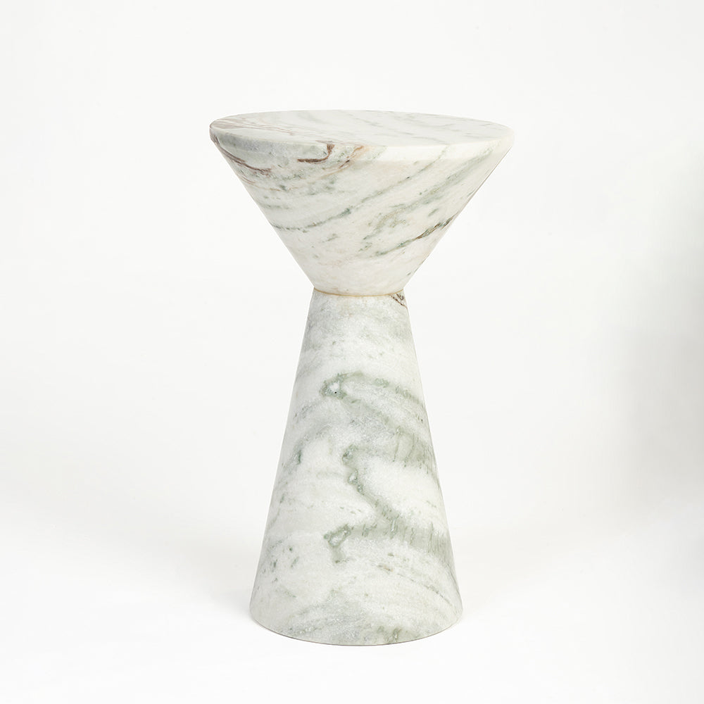 Obelisk Accent Table - Green Marble