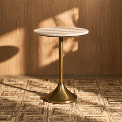 Imani Marble Accent Table with Metal