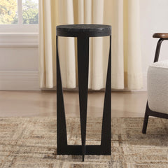 Lana Marble Side Table with Metal