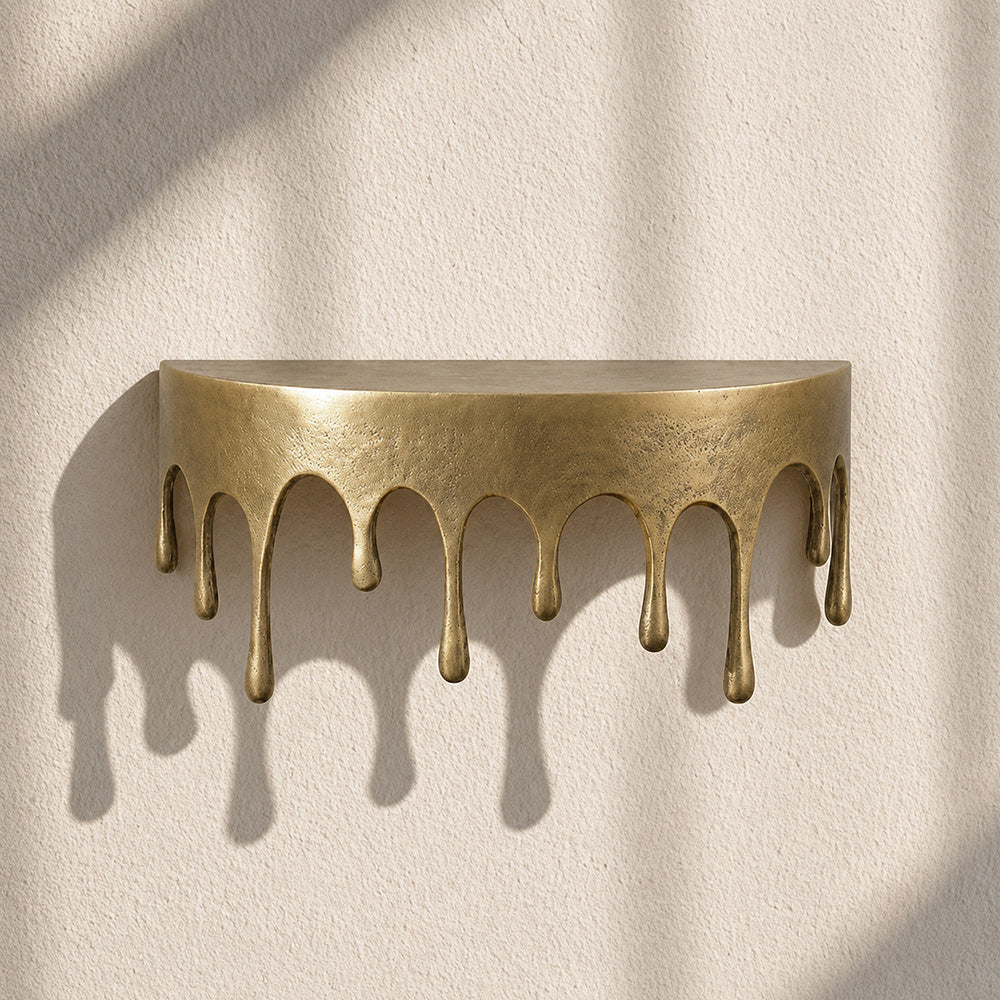 Cuco Antique Brass Aluminium Wall Shelf