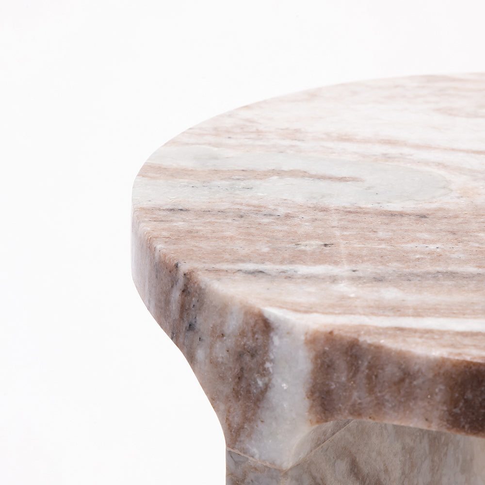 Vager Accent Table - Sawar Marble