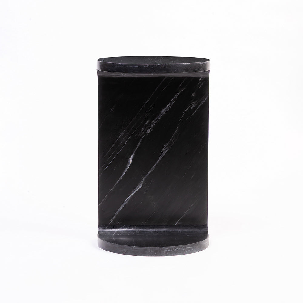 Vager Accent Table - Black Marble