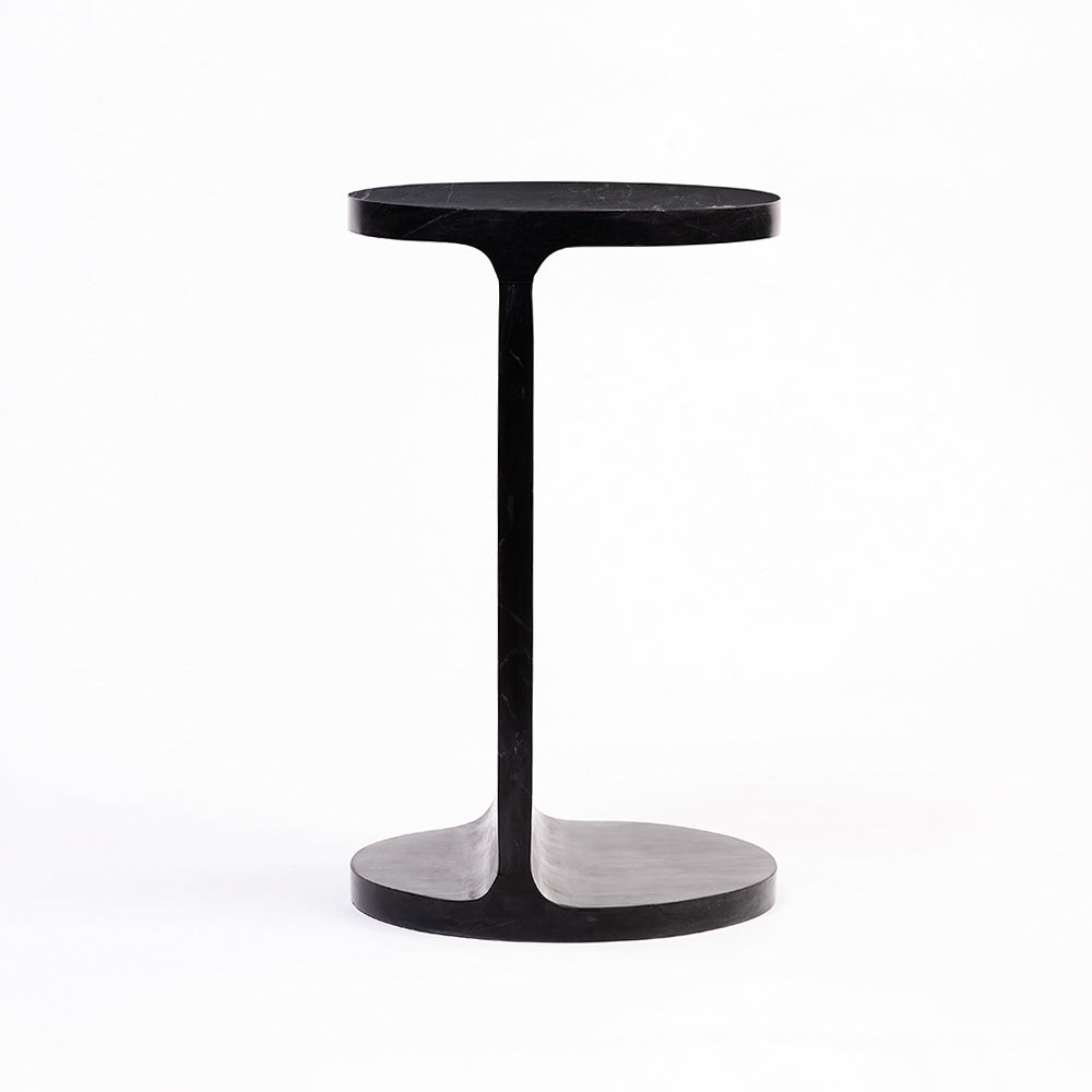 Gergz Black Marble Accent Table