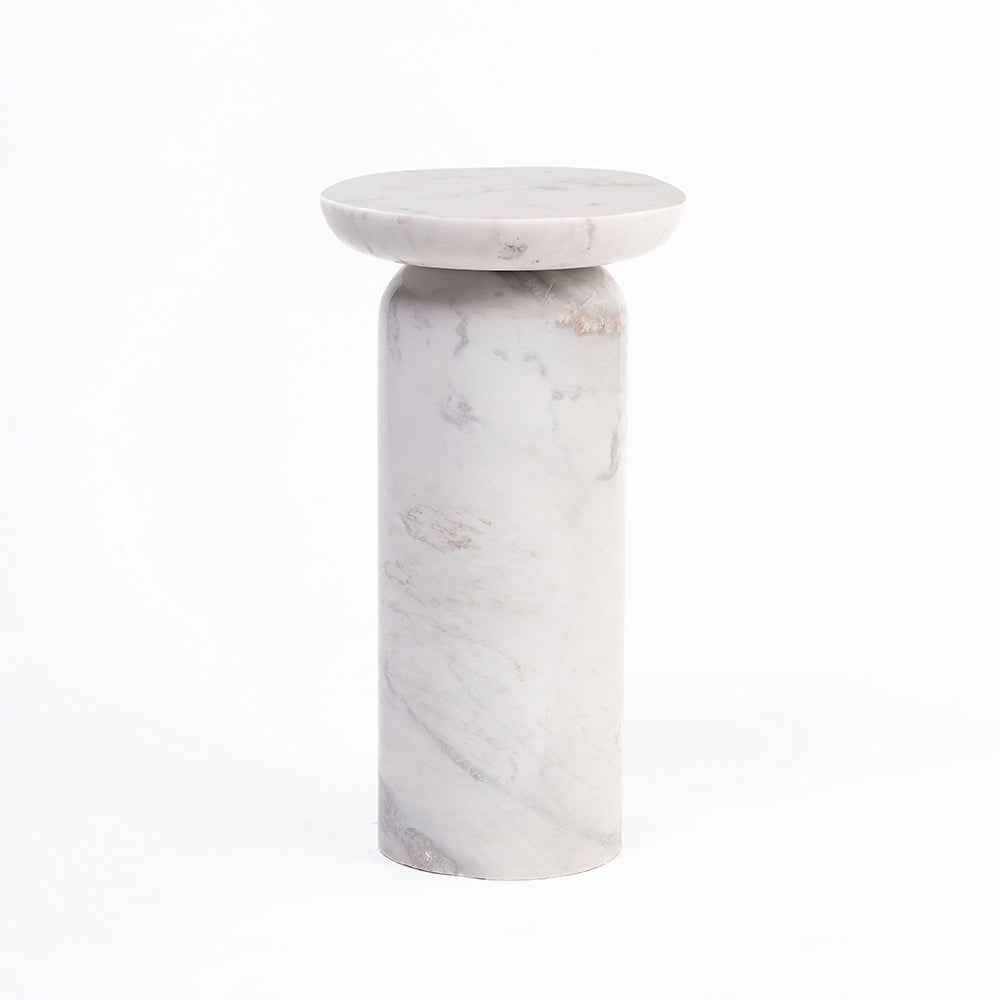 Dekkar Accent Table - White Marble