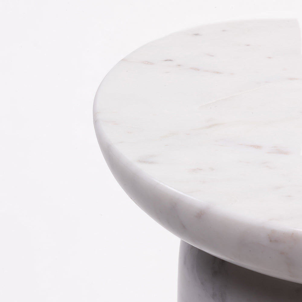Dekkar Accent Table - White Marble