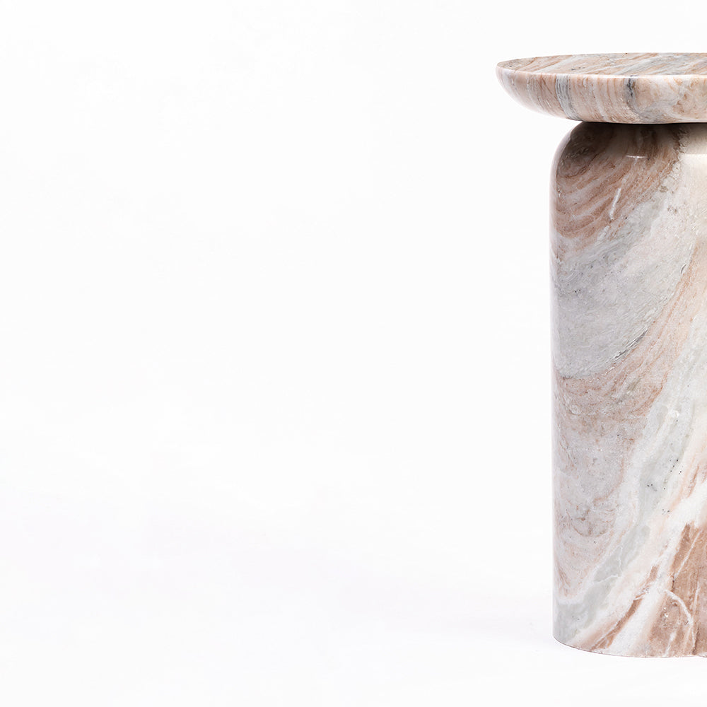 Dekkar Accent Table - Sawar Marble