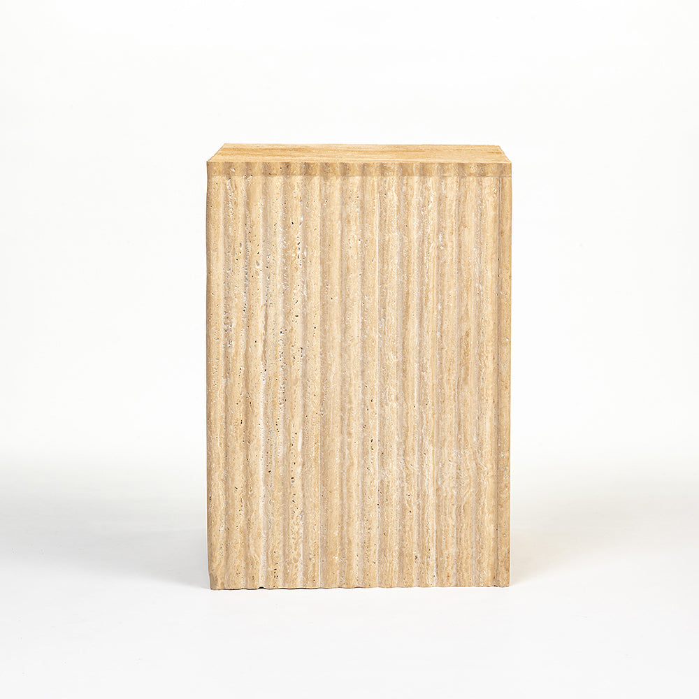 Malo Travertine Marble Square Coffee Table Set of 2