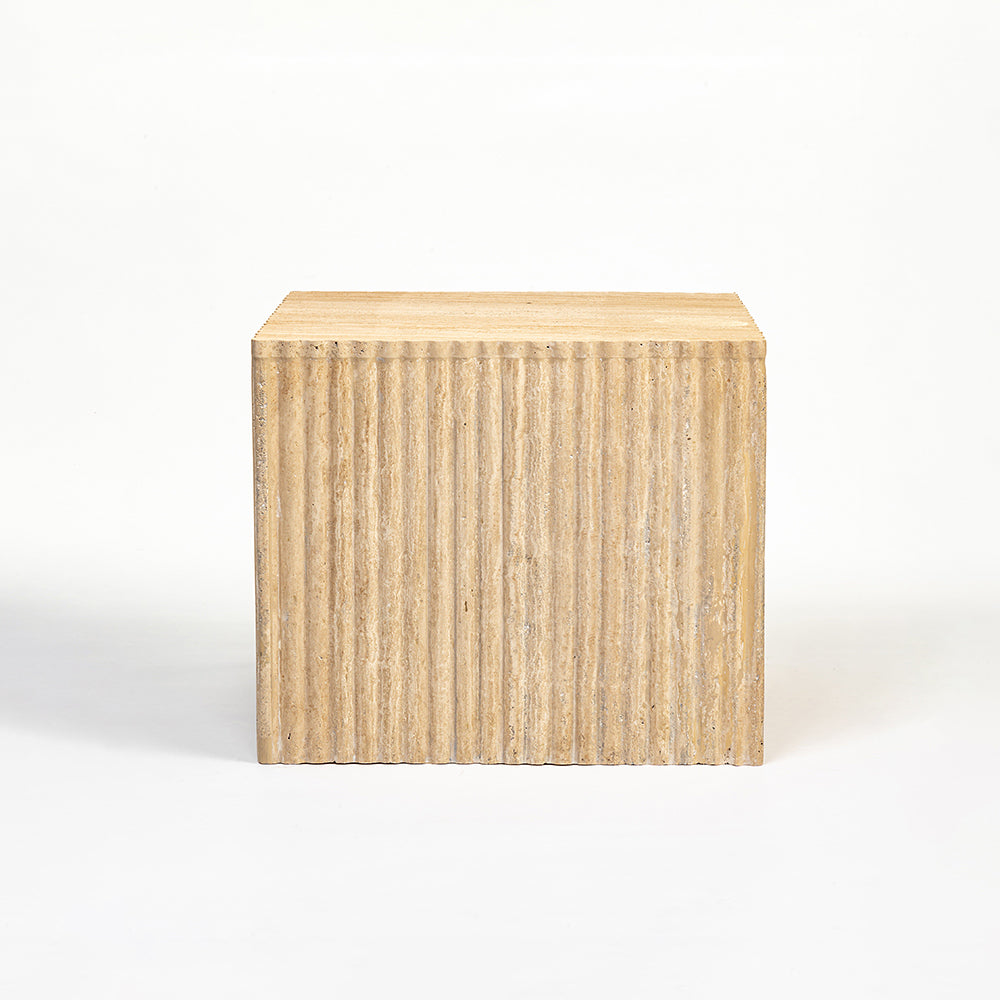 Malo Travertine Marble Square Coffee Table - Large