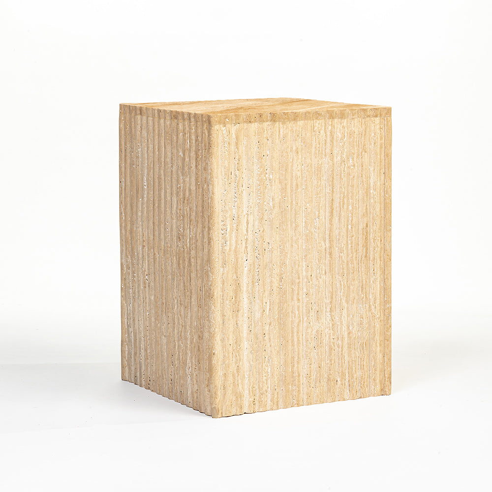 Malo Travertine Marble Square Coffee Table - Small