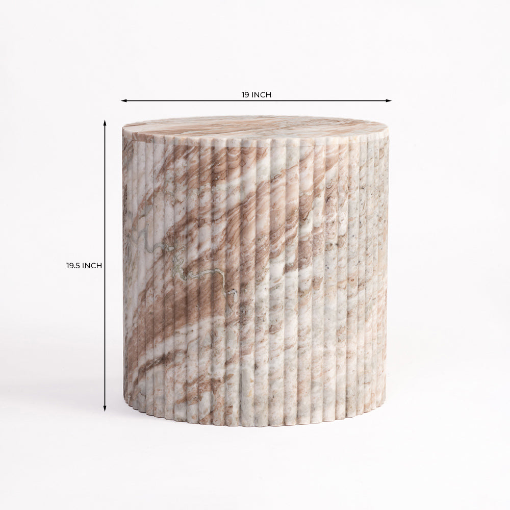 Fruta Marble Round Coffee Table - Small