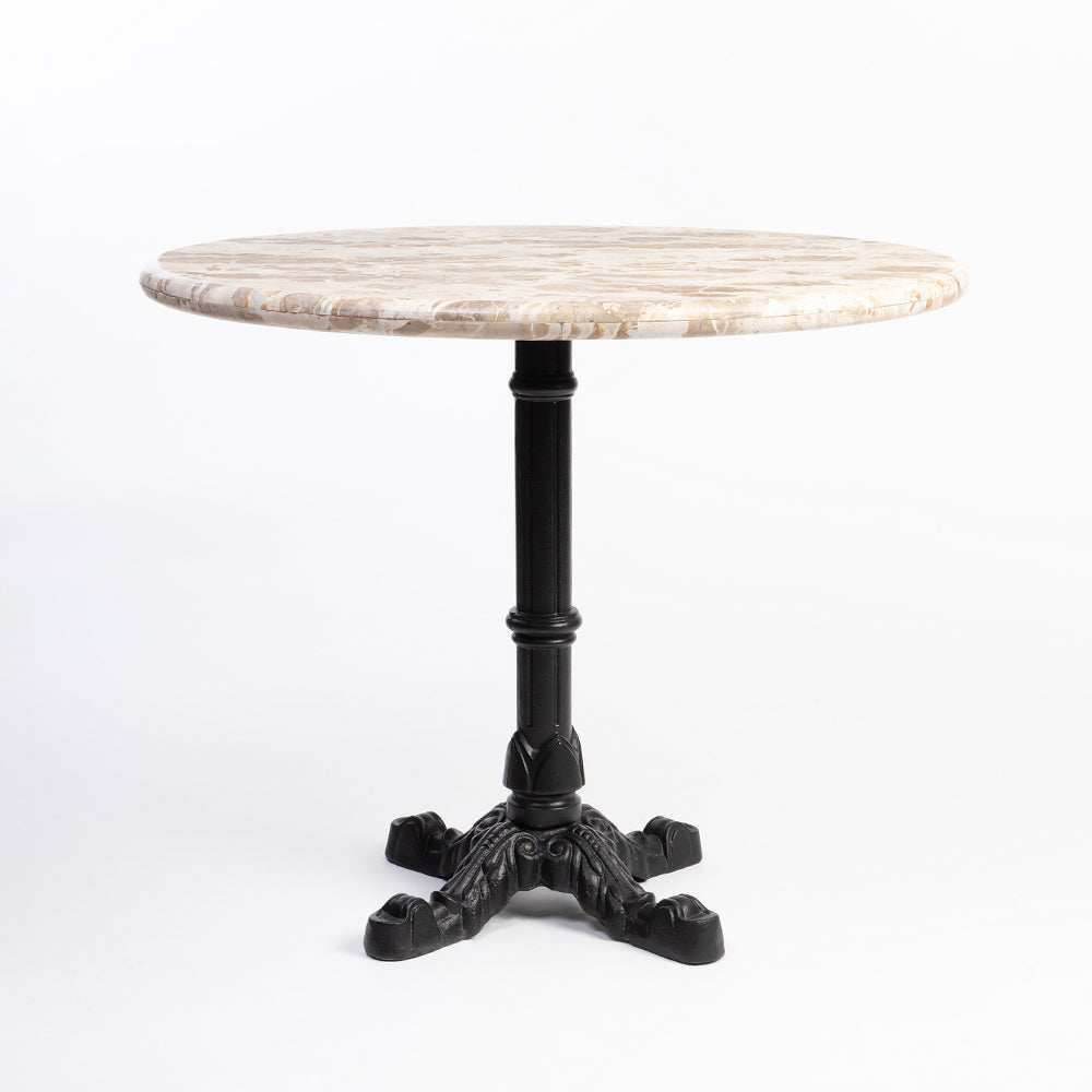 Celest Circular Marble Café Table with Metal