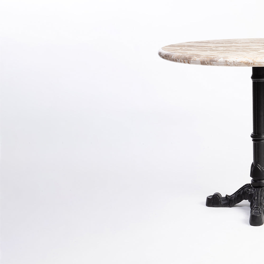 Celest Circular Marble Café Table with Metal