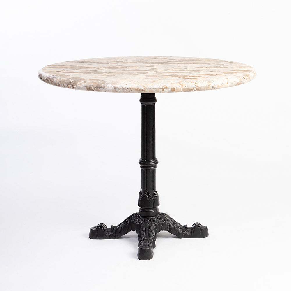 Celest Circular Marble Café Table with Metal