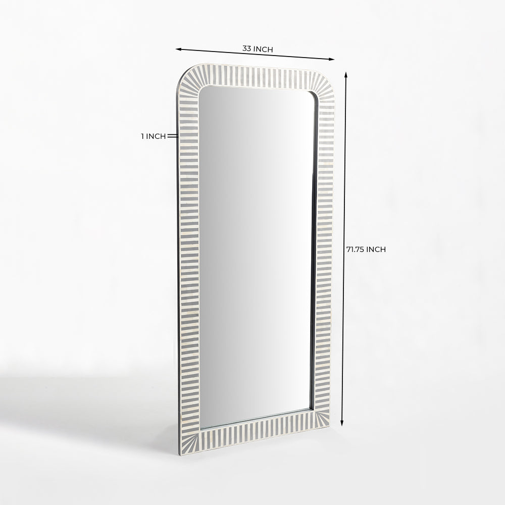 Banks Rectangular Bone Inlay Mirror