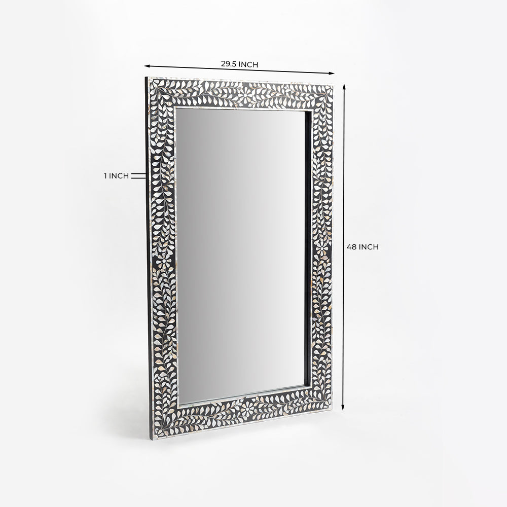 Feist Rectangular Bone Inlay Mirror